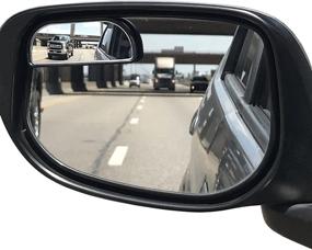img 1 attached to 🚗 Optimized Shape and Size Blind Spot Mirrors - Rearview Car Mirror for Blind Side, Enhanced Automotive Door Mirrors by Utopicar Car Accessories for Clearer Image [Adjustable] Stick-on (2 Pack)