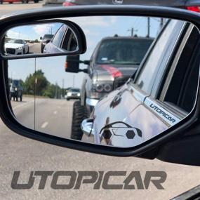 img 3 attached to 🚗 Улучшенные форма и размер мертвых зон зеркал - заднее автомобильное зеркало для слепых зон, усиленные автомобильные боковые зеркала от Utopicar Car Accessories для более четкого изображения [регулируемые], приклеиваются (2 шт.)