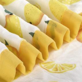 img 1 attached to 🍋 Lemon Bamboo Muslin Swaddle Blanket - 2 Layers, 43x47 Inch - Perfect for Newborn Boys, Girls, and Unisex Babies - Ideal as Baby Stroller and Receiving Blanket