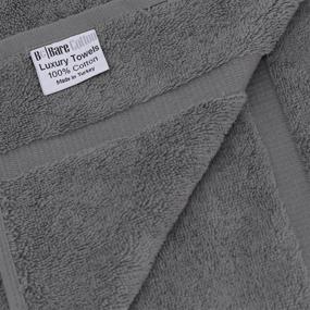 img 1 attached to 🏨 Luxury Hotel & Spa Collection: Highly Absorbent, Quick Dry Turkish Cotton Towels 700 GSM, Eco Friendly, Dobby Border Soft Bath Towel Set - 27 X 54 inches, Gray (Set of 2)