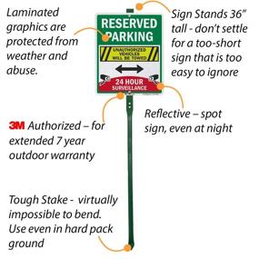 img 3 attached to SmartSign Reserved Parking Surveillance Unauthorized Occupational Health & Safety Products