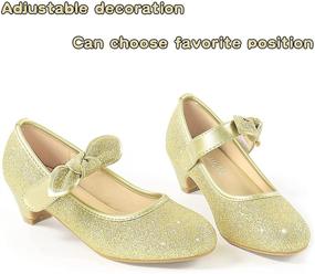 img 1 attached to 👸 ADAMUMU Princess Toddler Sparkle Shoes for Girls