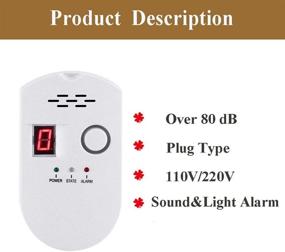 img 2 attached to 🔍 High Sensitivity Gas Leak Detector: Digital Alarm Monitor Sensor for Natural Gas, LPG, LNG, and Coal