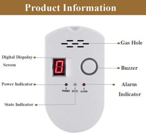 img 3 attached to 🔍 High Sensitivity Gas Leak Detector: Digital Alarm Monitor Sensor for Natural Gas, LPG, LNG, and Coal