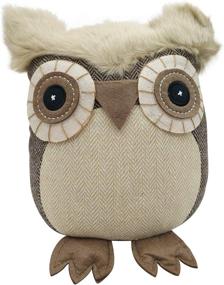 img 4 attached to 🦉 Adorable Fabric Animal Door Stopper: Perfect Gift for Mom, Decorative Doorstop, Book Stopper, Wall Protector - Owl Design