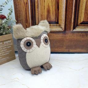 img 2 attached to 🦉 Adorable Fabric Animal Door Stopper: Perfect Gift for Mom, Decorative Doorstop, Book Stopper, Wall Protector - Owl Design