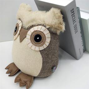 img 1 attached to 🦉 Adorable Fabric Animal Door Stopper: Perfect Gift for Mom, Decorative Doorstop, Book Stopper, Wall Protector - Owl Design