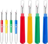 🧵 convenient set of 8 sewing seam rippers for effortless thread removal - 4 large and 4 small logo