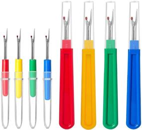 img 4 attached to 🧵 Convenient Set of 8 Sewing Seam Rippers for Effortless Thread Removal - 4 Large and 4 Small