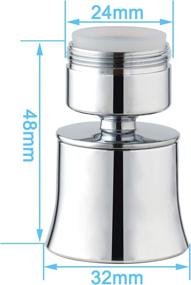 img 3 attached to Enhance Your Kitchen with the iFealClear Kitchen Faucet Aerator: 360° Swivel, 2.5 GPM Dual Sprayer Modes, Anti-Splash, Water-Saving, Tap Booster, Polished Chrome Finish