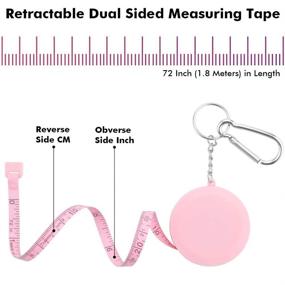 img 3 attached to Measuring Measure Measurement Keychain Retractable