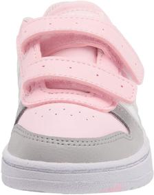 img 3 attached to Adidas Unisex Baby Hoops White Lilac Girls' Shoes