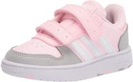 adidas unisex baby hoops white lilac girls' shoes logo