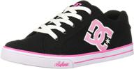 👟 optimize seo: dc girls chelsea black athletic skate shoes for girls logo