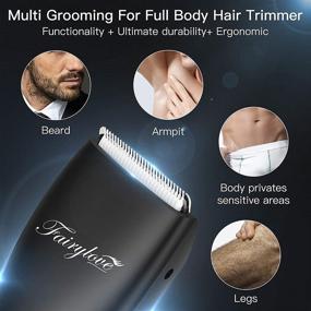 img 3 attached to 🔌 High-Powered Men's Electric Groin Hair Trimmer - IPX7 Waterproof Wet/Dry Grooming Tool with Replaceable Ceramic Blade Heads, Rechargeable Dock, Perfect Gift for Male Shaving