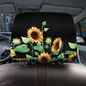 img 1 attached to 🚗 Enhance Your Car's Style and Comfort with WIRESTER Car Seat Head Rest Cover