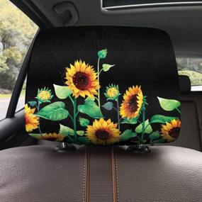 img 2 attached to 🚗 Enhance Your Car's Style and Comfort with WIRESTER Car Seat Head Rest Cover