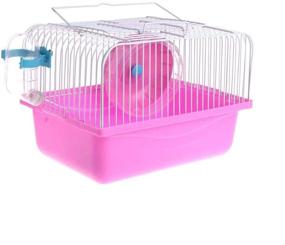 img 1 attached to 🐹 Optimized Pet Hamster Cage: Running Wheel, Water Bottle, Food Basin, Portable Carrier. Ideal Mice Home Habitat for Traveling & Going Out.