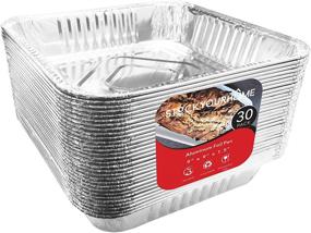 img 4 attached to 30 Pack of Square Aluminum Foil Pans - Ideal for Baking 9x9 Inch Cakes, Brownies, and Lasagnas!