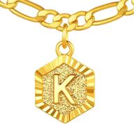 letter necklace girls gold chain logo