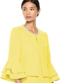 img 3 attached to 👗 Tahari ASL Women's Ruffle Sleeve Apparel