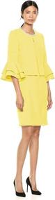 img 4 attached to 👗 Tahari ASL Women's Ruffle Sleeve Apparel