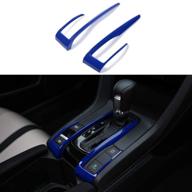 🔵 10th gen civic gear box trims cvt automatic transmission shift boots - blue | honda civic sedan hatchback coupe 2021-2016 logo