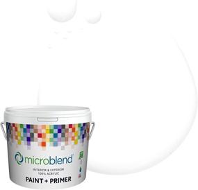 img 4 attached to 🎨 Microblend Interior Paint and Primer - White/White, Quart, Semi-gloss Sheen, Premium Quality, High Hide, Low VOC, Washable, Microblend Whites Family