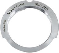 fotodiox lens mount adapter, m39 (39mm x1 thread, leica screw mount) lens to leica m 📸 adapter with 28mm/90mm frame line, compatible with leica m-monochrome, m8.2, m9, m9-p, m10 and ricoh gxr mount a12 logo