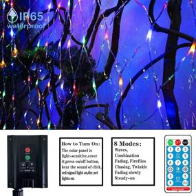 img 2 attached to 🎃 Malgero Mesh Net Christmas Outdoor Lights: Multicolor Solar Powered 264LED String Lights for Halloween, Party, Patio, Garden - 8 Modes, 9.8FtX6.6Ft Bush Tree Wrap Decor