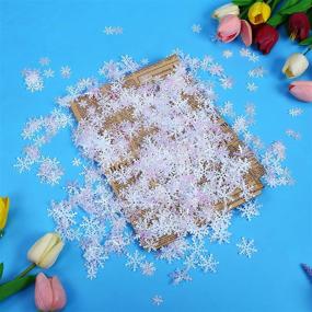 img 1 attached to 🎄 Sparkling CCINEE 800pcs Glitter Snowflake Confetti for Festive Christmas, Birthday, and Wedding Decorations