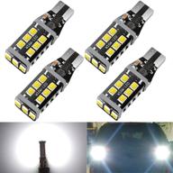 🚗 upgrade your car with hx-cqhy 921 led car bulbs canbus no error t15 led bulbs w16w 906 led 912 bulbs - bright 15-smd 3030 chip t15 led car bulbs for backup reverse light (4pcs/pack) logo