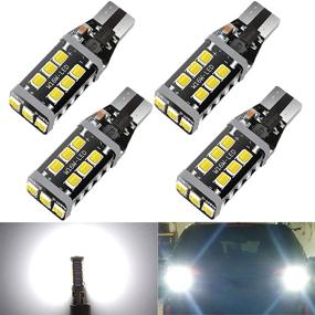 img 4 attached to 🚗 Upgrade Your Car with HX-CQHY 921 Led Car Bulbs Canbus No Error T15 Led Bulbs W16W 906 Led 912 Bulbs - Bright 15-smd 3030 Chip T15 Led Car Bulbs for Backup Reverse Light (4PCS/pack)