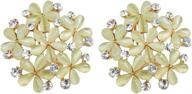 exquisite navachi 18k gold plated multicolor created-opal white crystal flower omega back stud earrings - a perfect blend of elegance and style logo