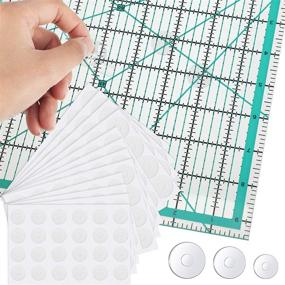 img 4 attached to 🧵 288-Piece Non-Slip Silicone Grips for Quilting Templates: Enhance Free-Motion Quilting with 96 Large, 96 Middle, and 96 Small Template Grips