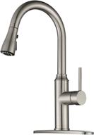 🚰 arofa a01ly commercial pull down kitchen faucet - modern stylish single handle with pull out sprayer and brushed nickel finish логотип