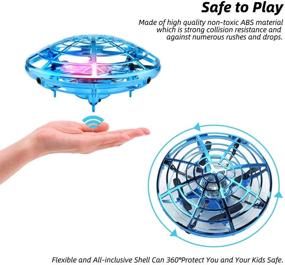 img 1 attached to 🚁 Laniakea Mini Drone: Fun Hand-Operated Flying Toy for Kids and Adults - 360° Rotating, Indoor/Outdoor Activities - Perfect Gift for Boys and Girls (Blue)