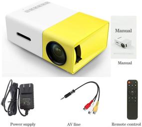 img 2 attached to Portable Mini Projector: Ideal Kids Gift, Small Outdoor LED Video Projectors for Home Theater Movie with HDMI USB TV and Remote Control