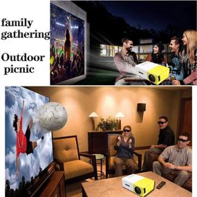 img 3 attached to Portable Mini Projector: Ideal Kids Gift, Small Outdoor LED Video Projectors for Home Theater Movie with HDMI USB TV and Remote Control