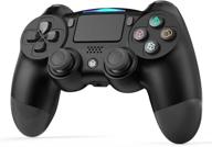 🎮 enhanced gaming experience: geeklin wireless controller for ps4/pc/slim console with touch panel, dual vibration, headset jack & usb cable-black логотип