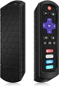 img 4 attached to 📱 Fintie защитный чехол для Roku 3600R Streaming Stick и пультом дистанционного управления TCL Roku TV RC280 - CaseBot (серия "Решетка в форме соты") антискользящий и ударопрочный силиконовый чехол для пульта дистанционного управления, черный.