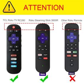 img 3 attached to 📱 Fintie защитный чехол для Roku 3600R Streaming Stick и пультом дистанционного управления TCL Roku TV RC280 - CaseBot (серия "Решетка в форме соты") антискользящий и ударопрочный силиконовый чехол для пульта дистанционного управления, черный.