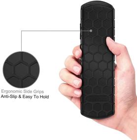 img 1 attached to 📱 Fintie защитный чехол для Roku 3600R Streaming Stick и пультом дистанционного управления TCL Roku TV RC280 - CaseBot (серия "Решетка в форме соты") антискользящий и ударопрочный силиконовый чехол для пульта дистанционного управления, черный.