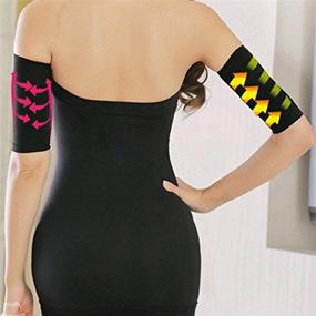 img 3 attached to 💪 Enhance Upper Arm Tone and Shape with 2 Pair Arm Slimming Shaper Wrap - Black