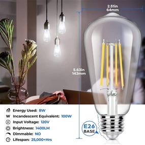 img 2 attached to 💡 Non-Dimmable Industrial Electrical: High-Intensity Filament Bulb, Brightness Equivalent to 1400 Lumens