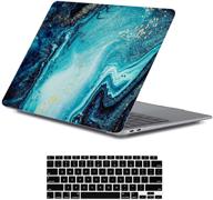 🔵 lanbailan compatible for new macbook air 13 inch 2020 2019 2018 release a2337 m1 a2179 a1932 retina display with touch id laptop plastic hard shell protective case & keyboard cover, blue gold marble" – premium protection for your macbook air 13 inch 2020-2018 - lanbailan compatible plastic hard shell case & keyboard cover logo