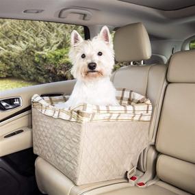 img 4 attached to 🐶 PetSafe Happy Ride Jumbo Booster Seat for Dogs - Elevated Pet Bed for Vehicles - Supports Pets up to 30 lbs - Multiple Styles, Includes Tether