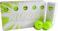 nitro long distance peak performance golf balls (15pk) - high velocity white hot core, 70 compression, all levels - usga approved - 15 yellow balls логотип