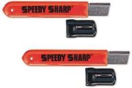 speedy sharp carbide knife sharpener - efficient 2-pack in vibrant orange logo