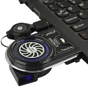 img 1 attached to Lingduan Hount Laptop Cooler with Vacuum Fan for Rapid Cooling, Gaming Mate with LED Display and Noise Reduction Technology
